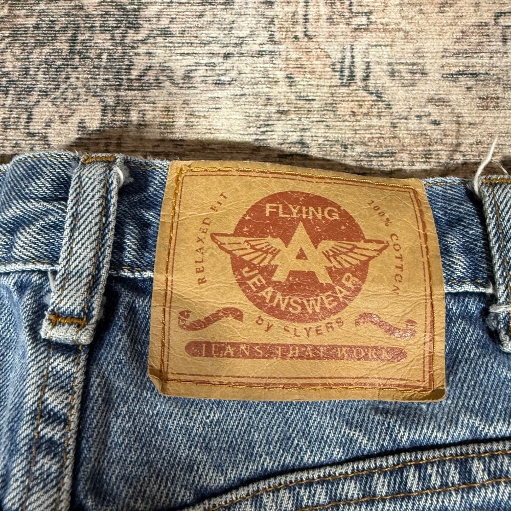 Vintage Denim Jorts Size 32 Baggy 90s Style Fade Blue - Picture 4 of 8